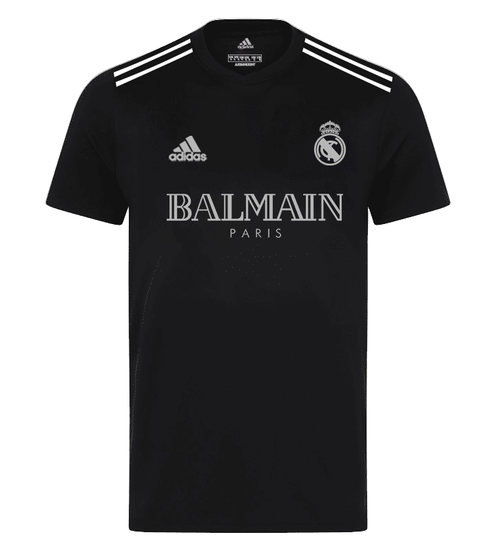 Camisa negra Real Madrid x Balmain
